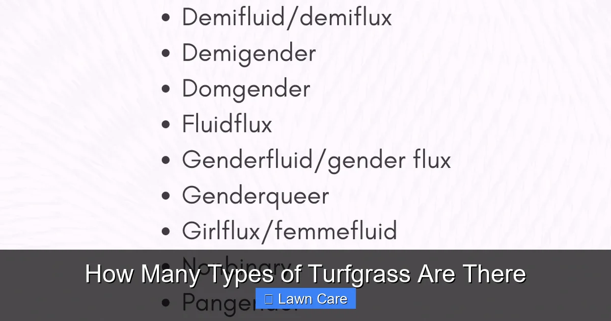 How Many Types of Turfgrass Are There