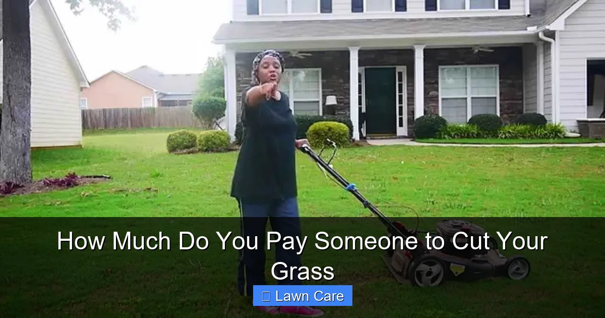 How Much Do You Pay Someone to Cut Your Grass