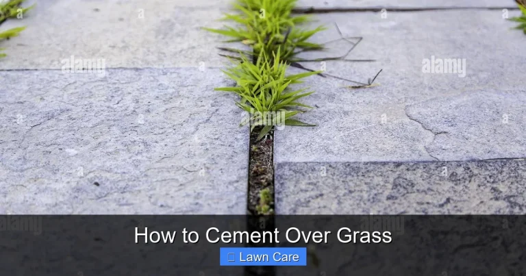 How to Cement Over Grass