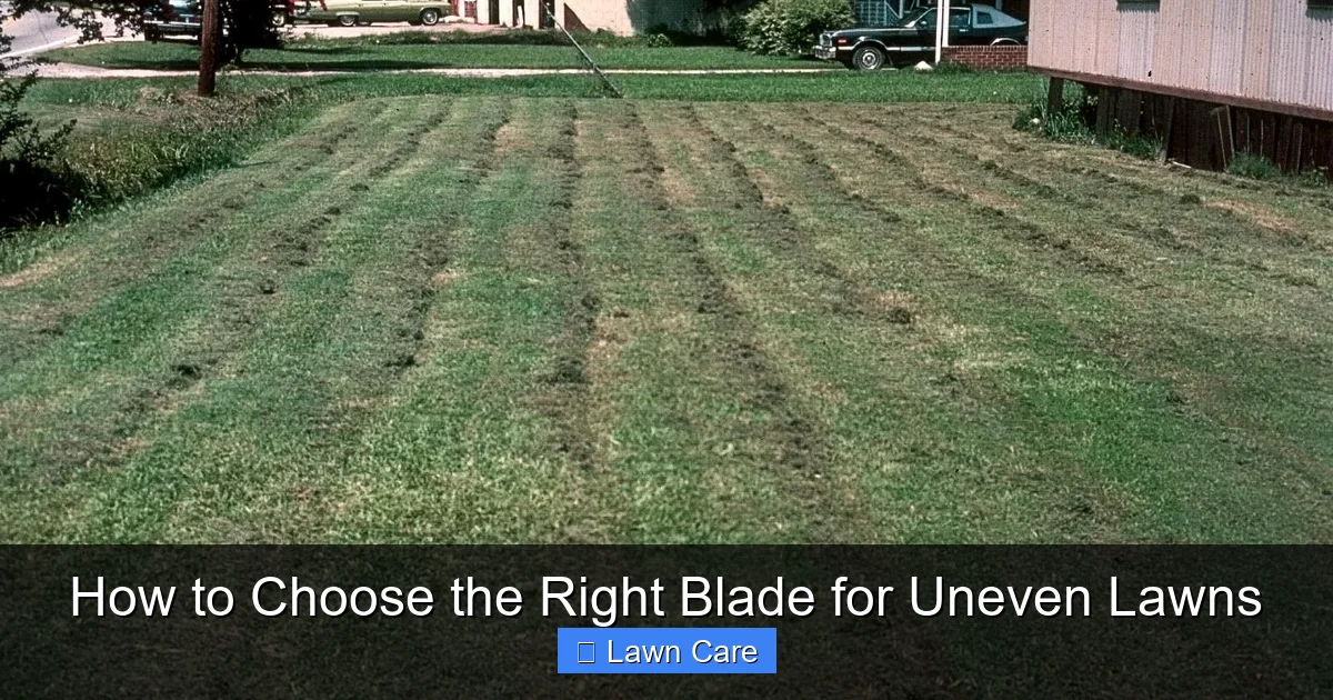 How to Choose the Right Blade for Uneven Lawns