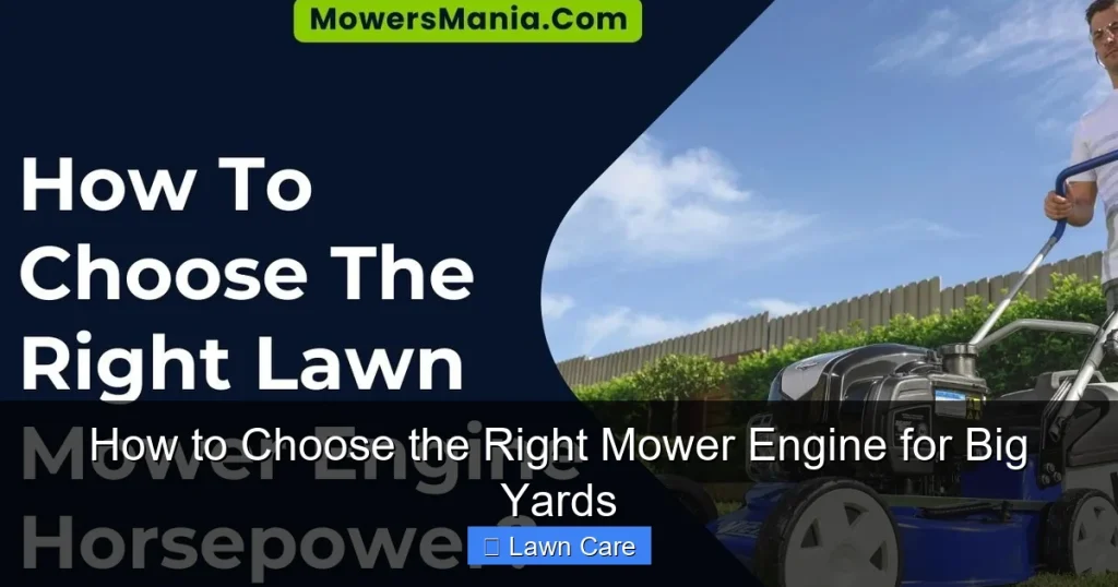 How to Choose the Right Mower Engine for Big Yards