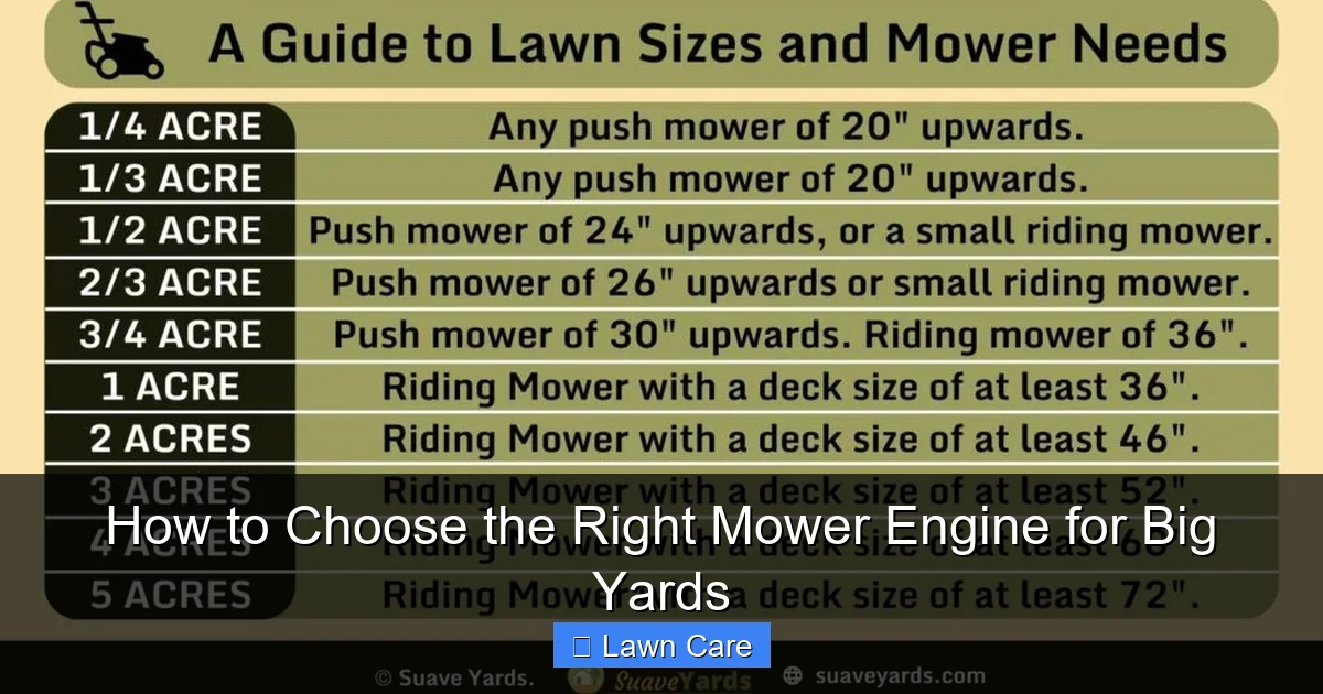 How to Choose the Right Mower Engine for Big Yards