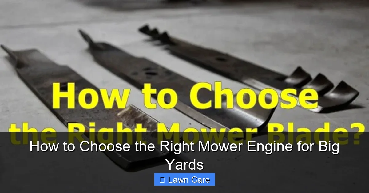 How to Choose the Right Mower Engine for Big Yards