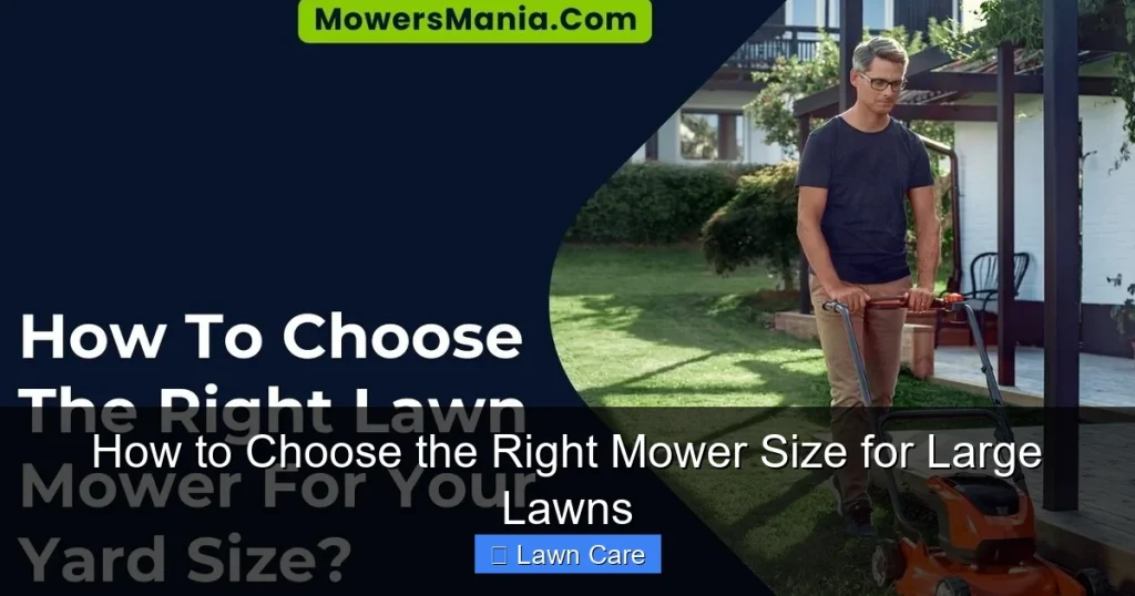 How to Choose the Right Mower Size for Large Lawns