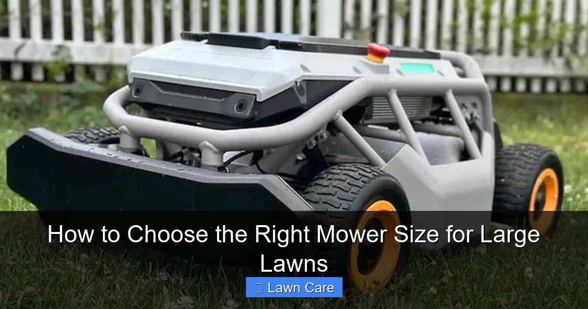 How to Choose the Right Mower Size for Large Lawns