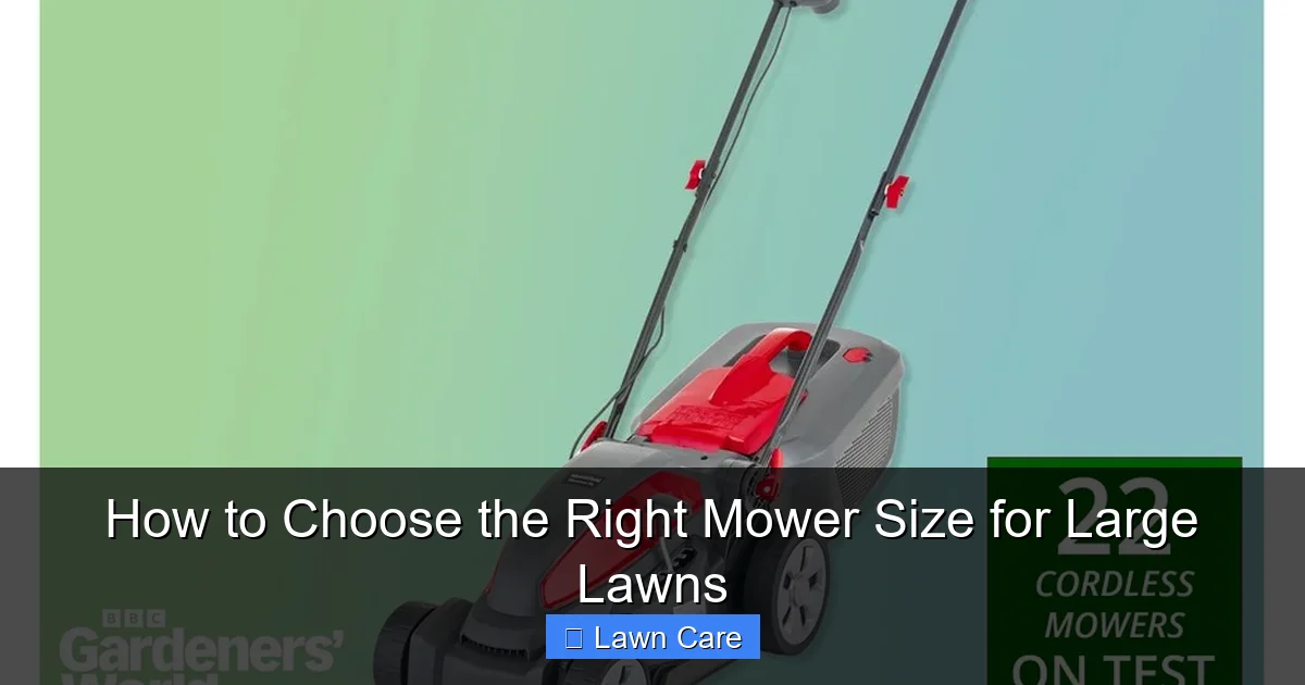 How to Choose the Right Mower Size for Large Lawns