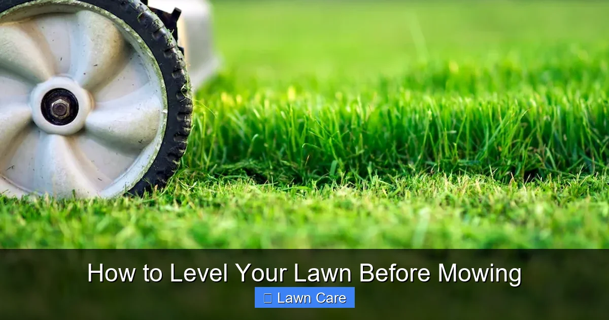 How to Level Your Lawn Before Mowing