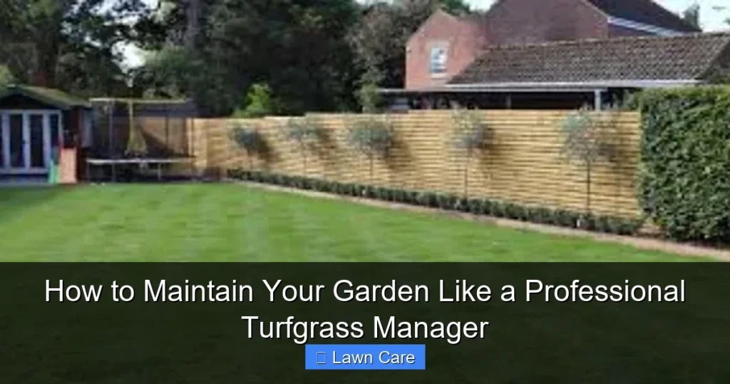 How to Maintain Your Garden Like a Professional Turfgrass Manager