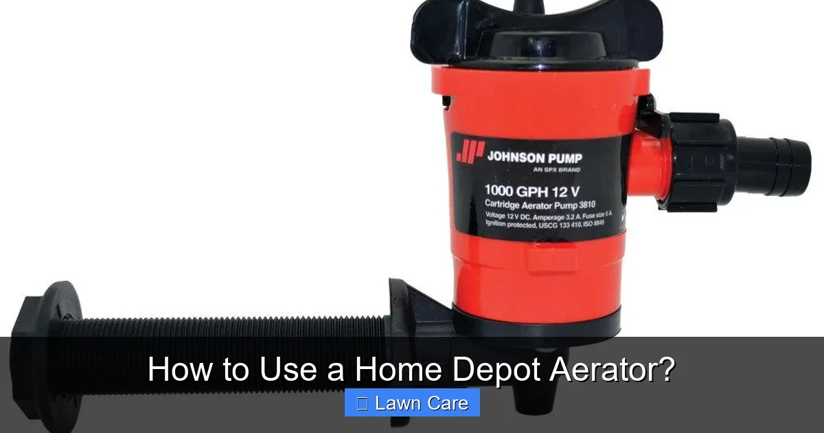 How to Use a Home Depot Aerator?