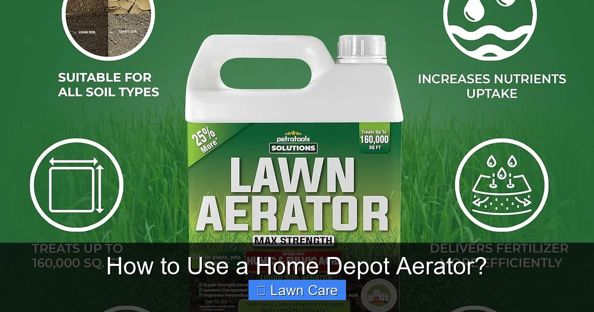 How to Use a Home Depot Aerator?