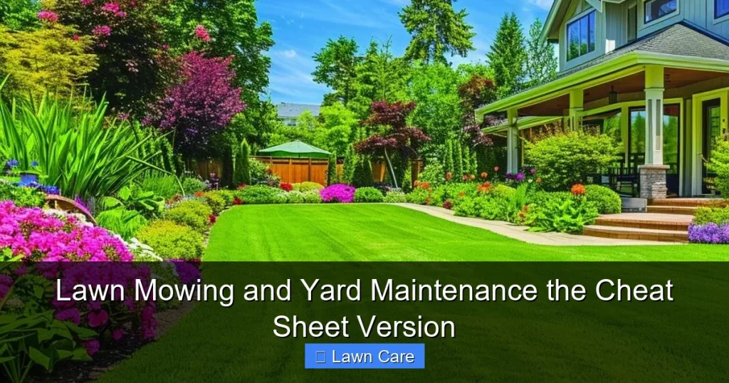 Lawn Mowing and Yard Maintenance the Cheat Sheet Version