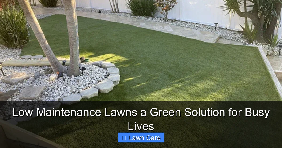 Low Maintenance Lawns a Green Solution for Busy Lives