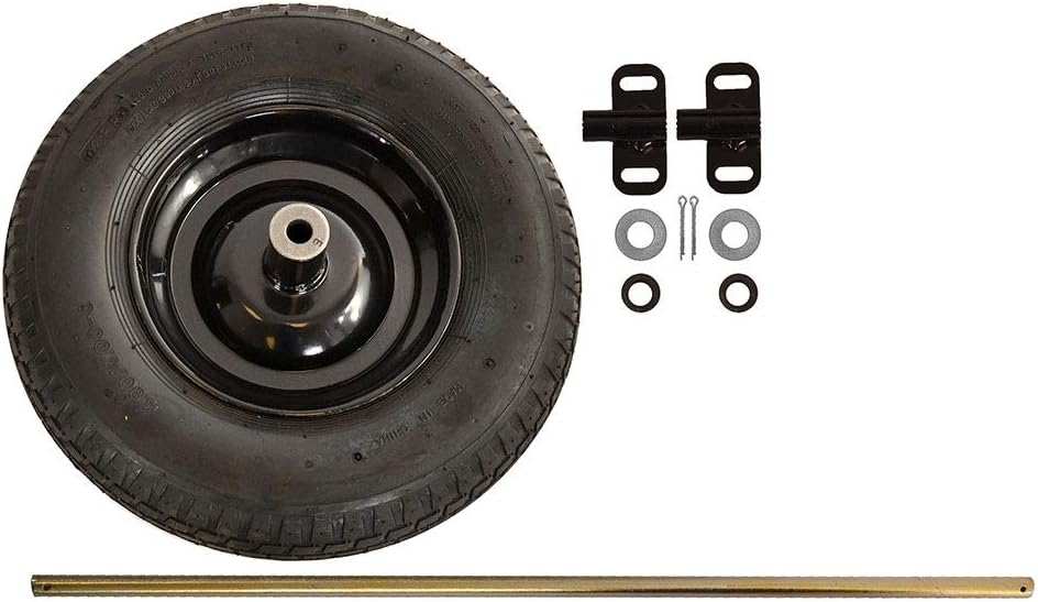 True Temper TWKT Two Wheel Conversion Kit for Wheelbarrow, Black