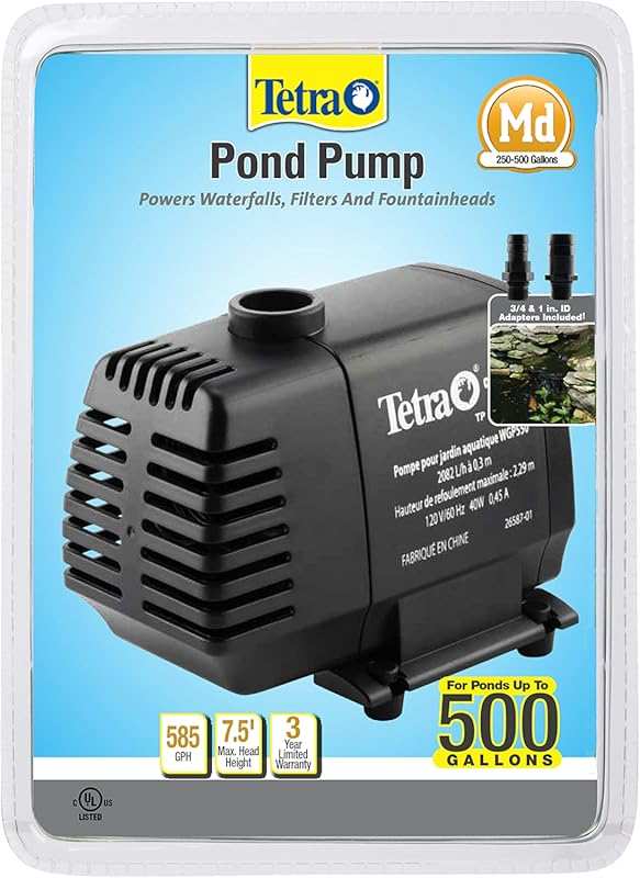 TetraPond Water Garden Pump Powers Waterfalls, Filters, and Fountain H