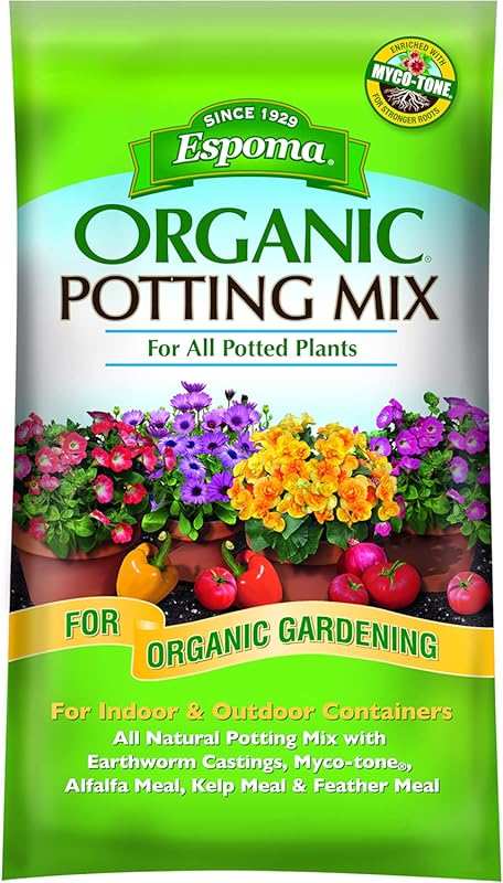 Espoma Organic Potting Mix, 16qt Bag (1-Pack): All-Natural for Indoor/