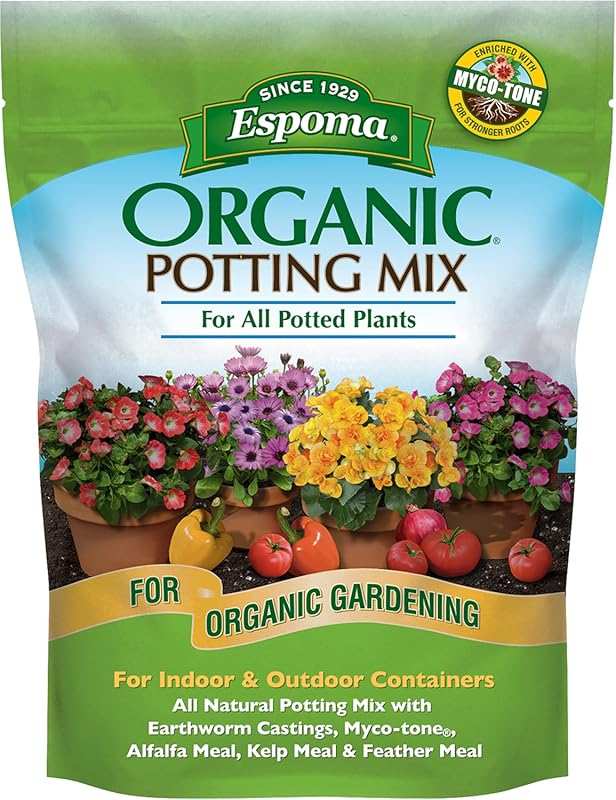 Espoma Organic Potting Mix, 4qt Bag (1-Pack): All-Natural for Indoor/O