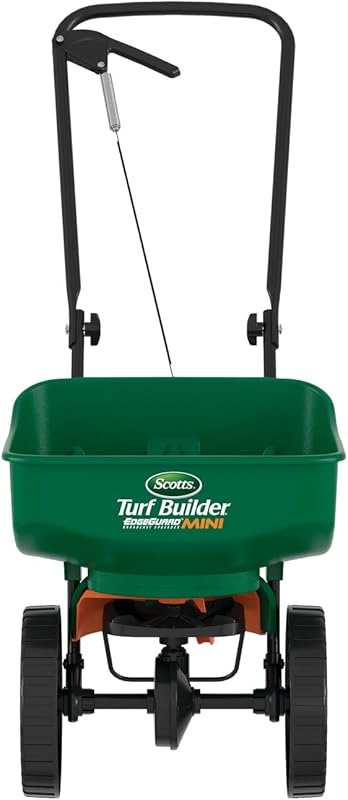 Scotts Turf Builder EdgeGuard Mini Broadcast Spreader for Seed, Fertil