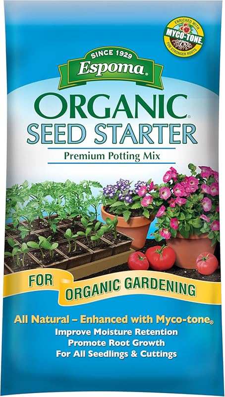 Espoma Organic Seed Starter Mix, 16qt Bag (1-Pack): With Mycorrhizae f