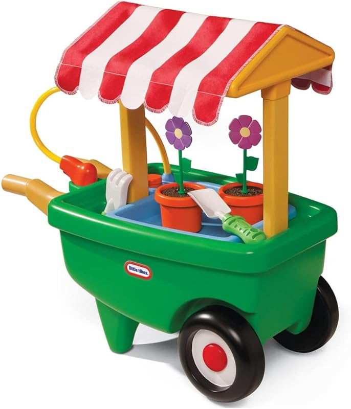 Little Tikes 2-in-1 Garden Cart and Wheelbarrow: Versatile Play Toy fo