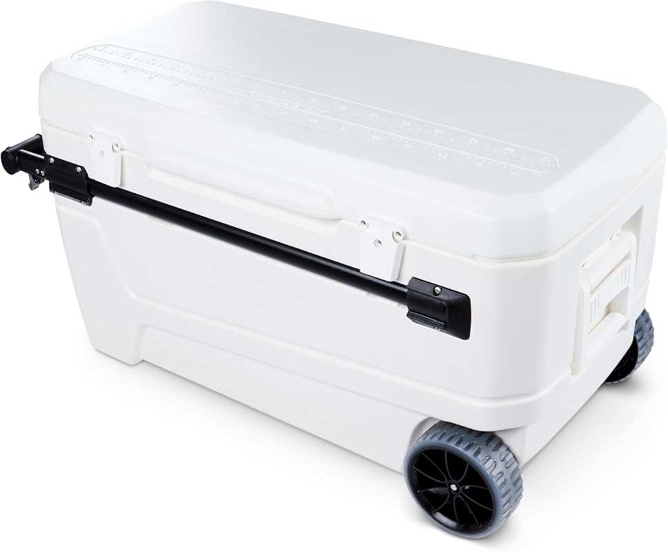 Igloo Maxcold Glide 110Qt Wheeled Cooler: Insulated Hard Shell Ice Che