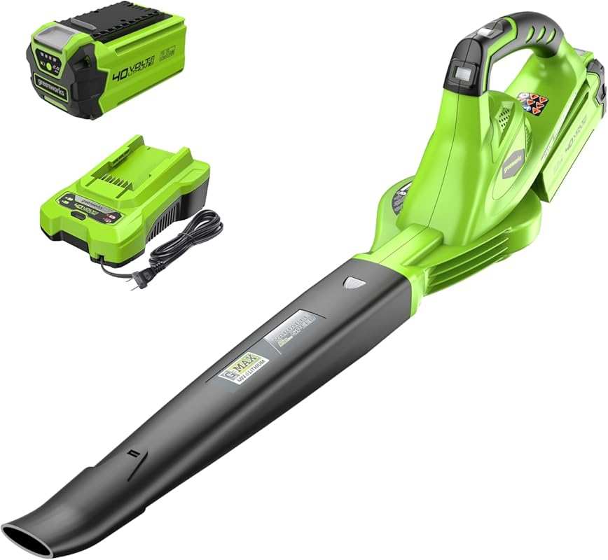 Greenworks 40V Leaf Blower/Sweeper Kit, 150 MPH/135 CFM, Lightweight w