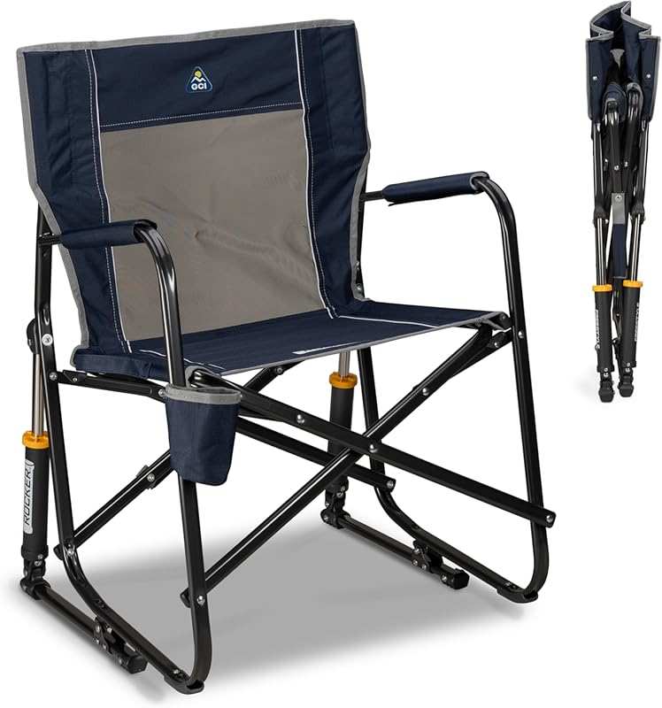 GCI Outdoor Freestyle Rocker Camping Chair with Solid Durable Armrests