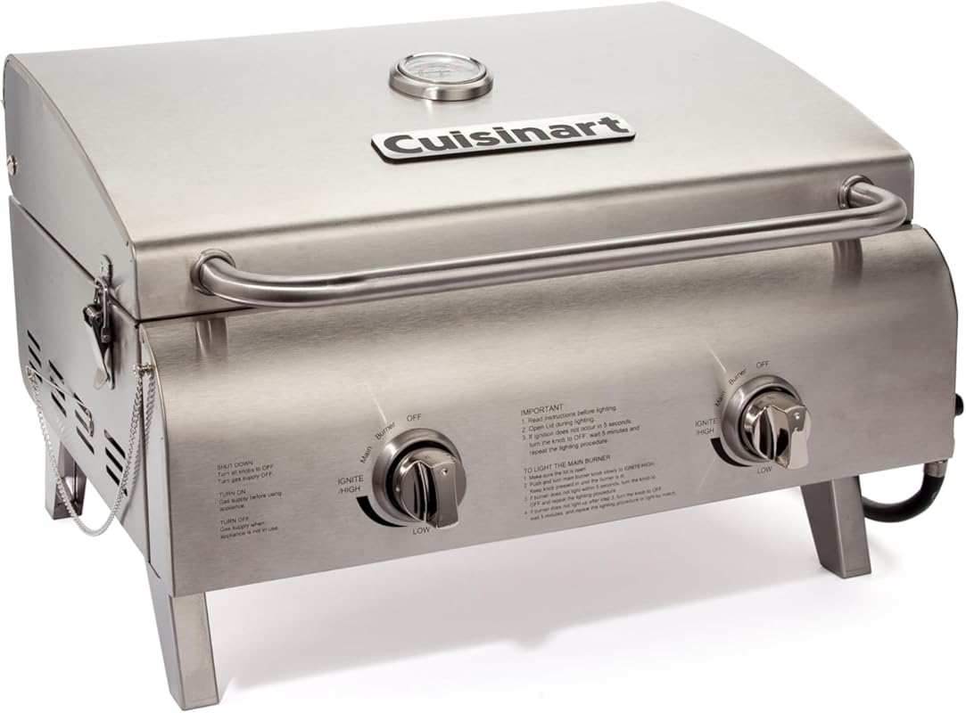 Cuisinart CGG-306 Chef's Style Tabletop Portable 2-Burner Propane Outd