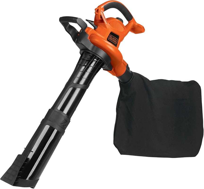 BLACK+DECKER BV6000 3-in-1 Electric Leaf Blower, Vacuum, Mulcher, 12 A