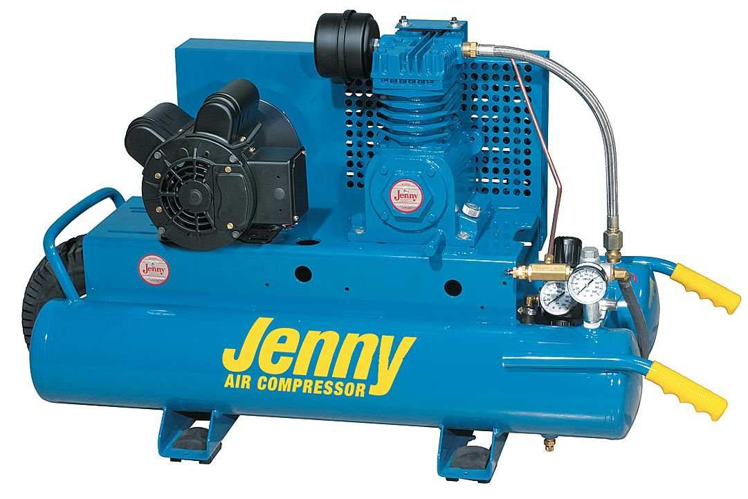 Jenny K15A-8P Single Stage Wheeled Air Compressor with K Pump, 8 Gallo