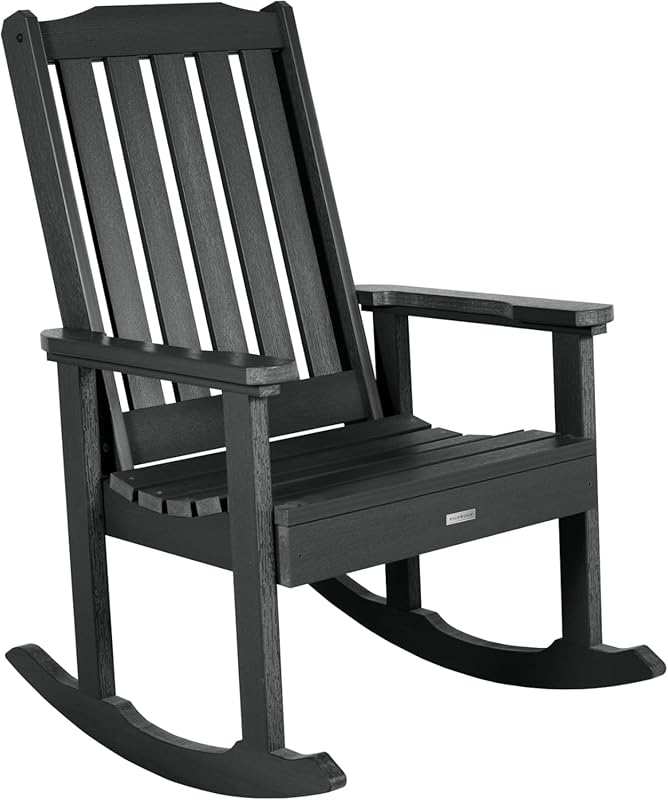 highwood Lehigh Rocking Chair in Black – Durable Outdoor Rocker
