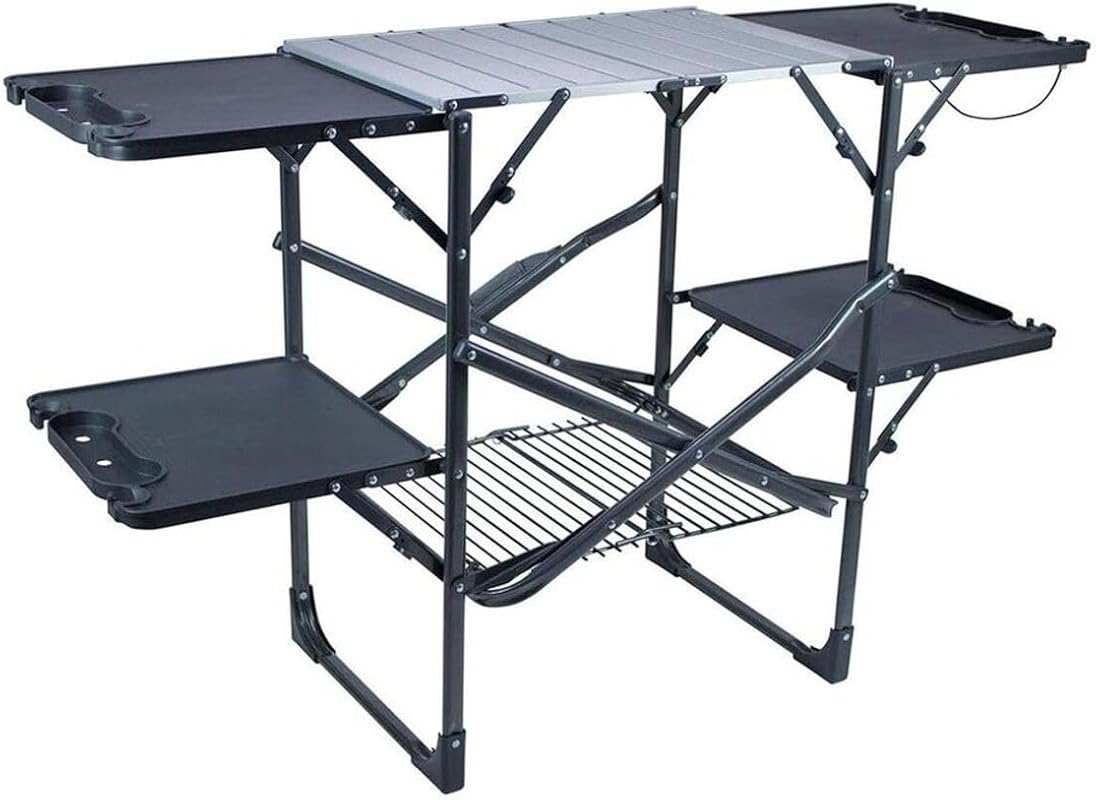 GCI Outdoor Slim-Fold Cook Station: Portable Folding Kitchen Table wit