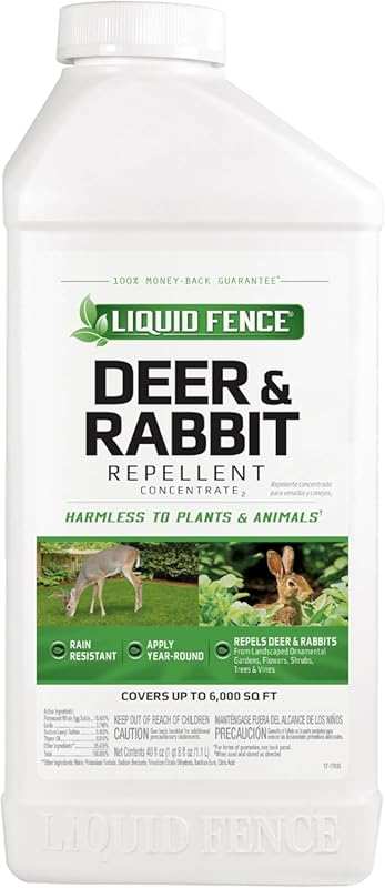 Liquid Fence 40 Ounce Deer & Rabbit Repellent Concentrate: Ready-to-Us