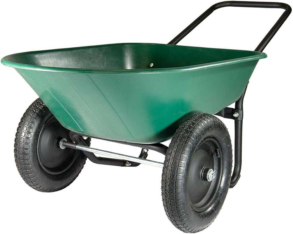 Yard Rover Dual-Wheel Garden Cart with Durable Steel Frame & Large Cap