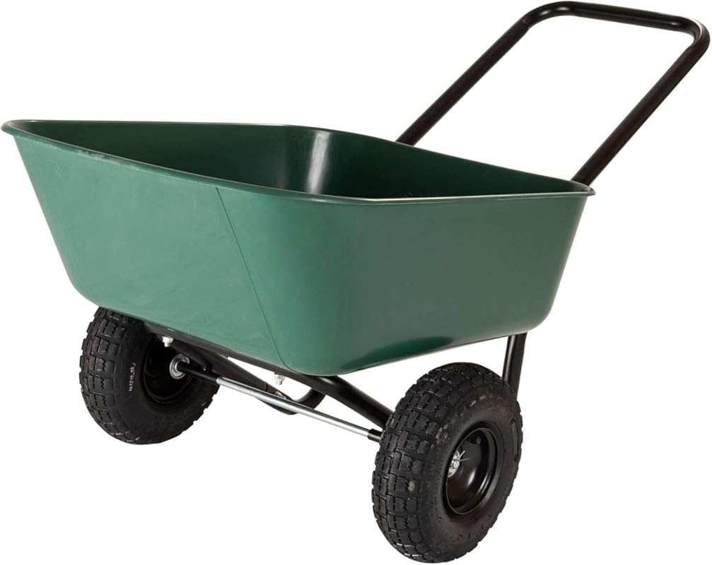 Garden Barrow 70019 Dual-Wheel Residential Wheelbarrow Garden Cart