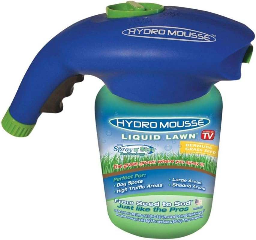 Hydro Mousse Liquid Lawn System Bermuda Rye: Grass Seed Spray Kit for 