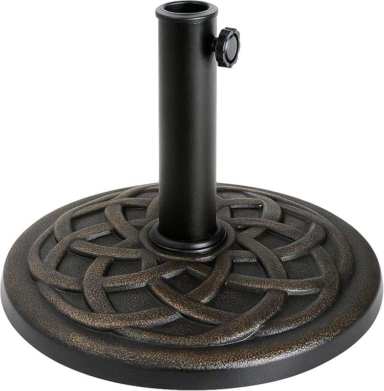 BACKYARD EXPRESSIONS 21 Pound Bronze Patio Umbrella Base Stand