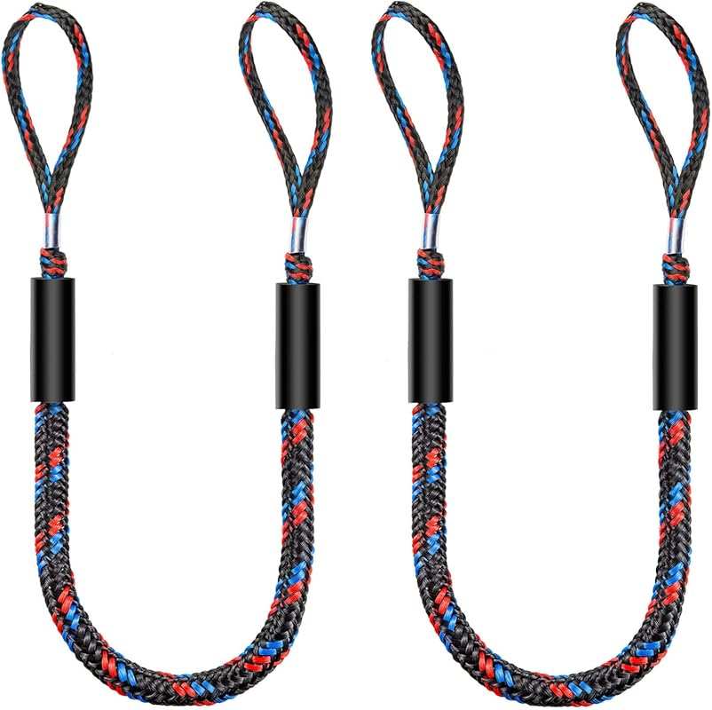 Botepon 4-Foot Bungee Dock Lines for Boats & Pontoon Accessories