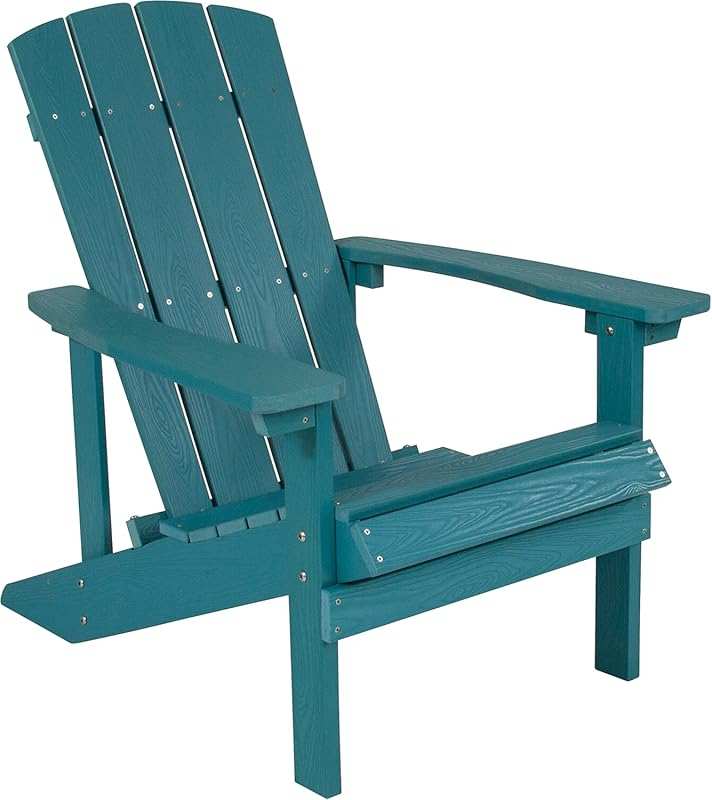 Flash Furniture Charlestown Adirondack Chair – Weather Resistant Poly 