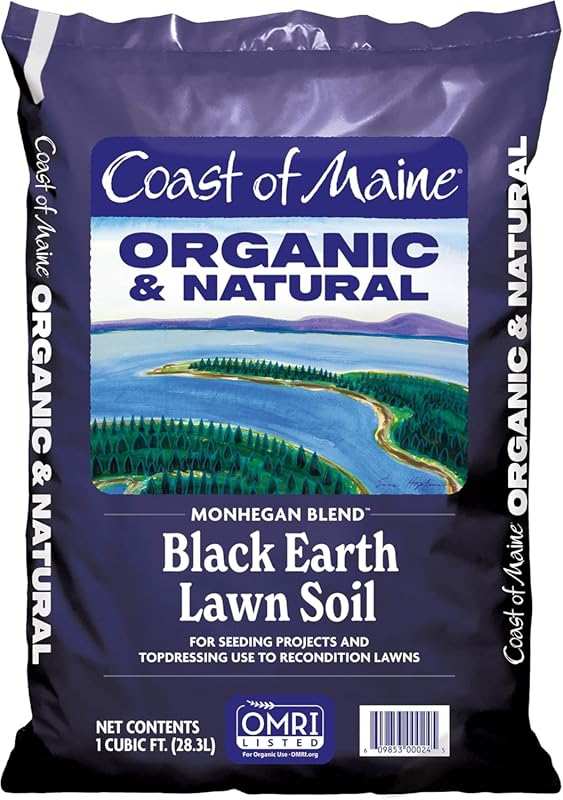 Coast of Maine Monhegan Blend Organic Black Earth Lawn Soil for Seedin