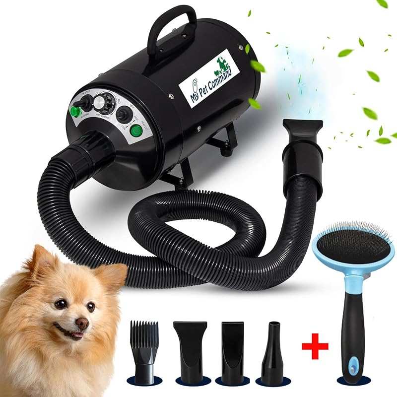 My Pet Command Ultra Quiet Professional Dog Dryer Blower, High Velocit