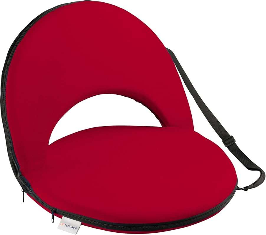 Alpcour Folding Stadium Seat: Deluxe Reclining Bleacher Chair with 6-P