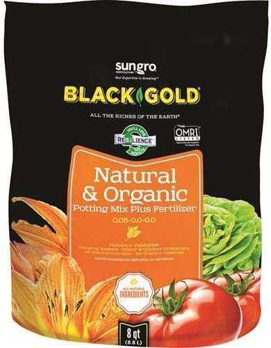 Black Gold 8-Quart Organic Potting Soil, 2 Pack