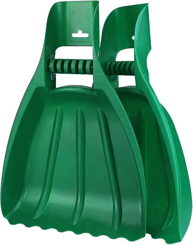 Eastrans Ergonomic Leaf Scoop and Hand Rake for Easy Garden Debris Rem