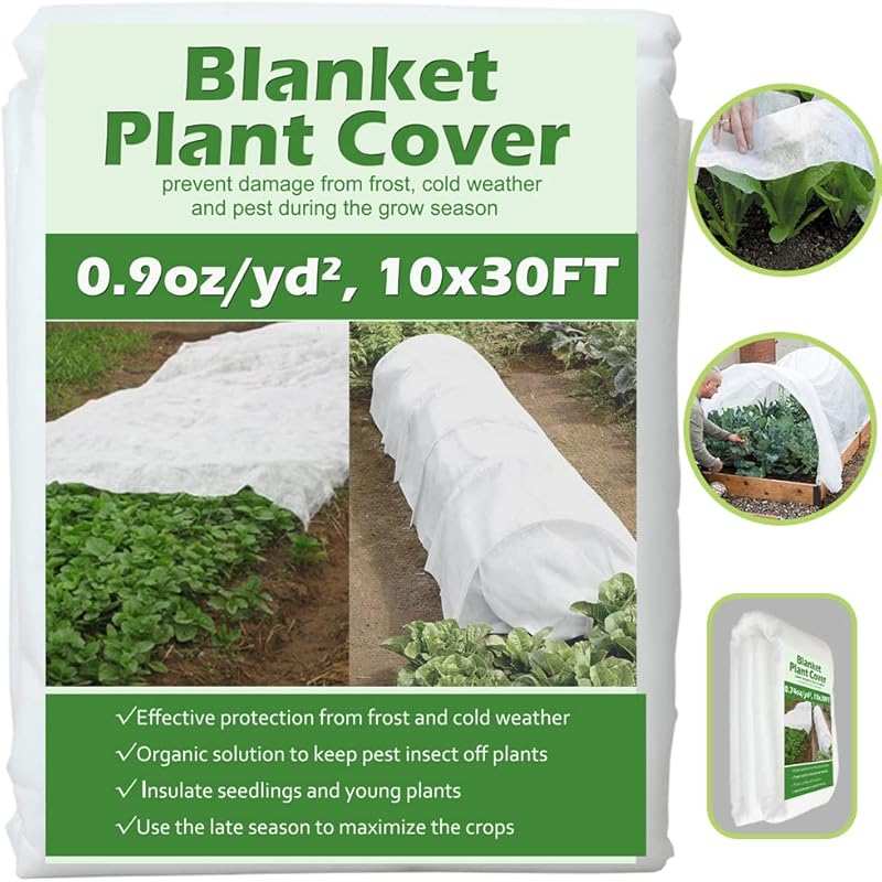 10x30 ft Floating Row Cover: 0.9oz/yd² Garden Fabric for Winter Frost,