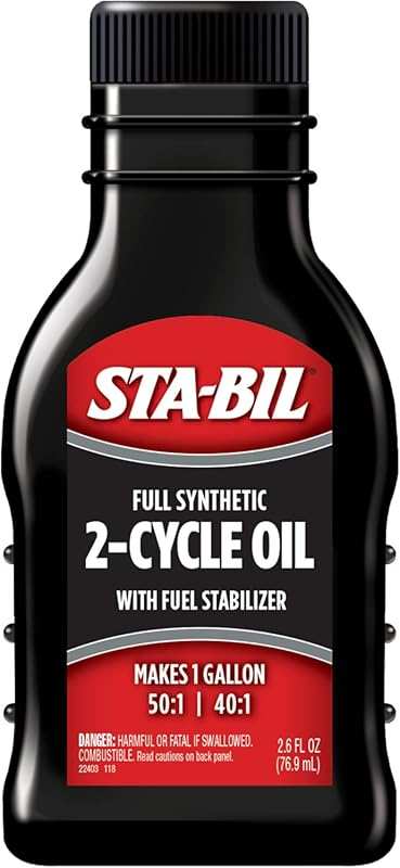 Sta-Bil Full Synthetic 2-Cycle Oil with Fuel Stabilizer, 1 Gallon, Low