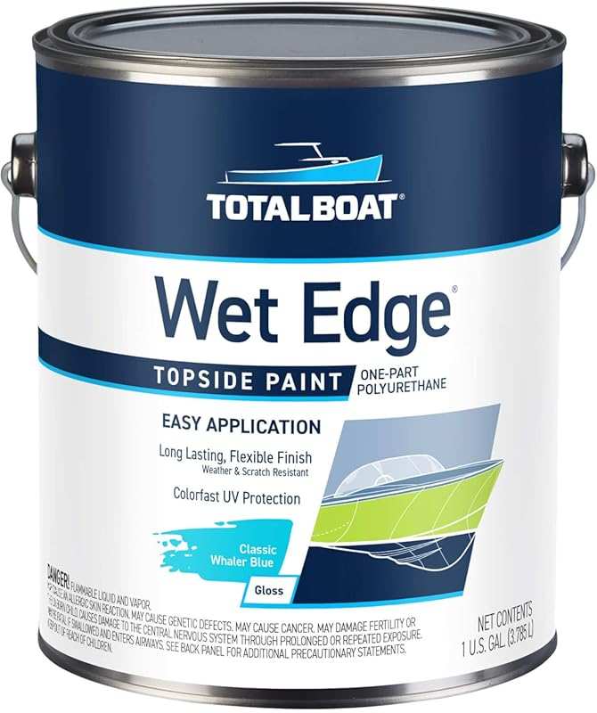 TotalBoat Wet Edge Marine Paint Gallon – Classic Whaler Blue for Boats