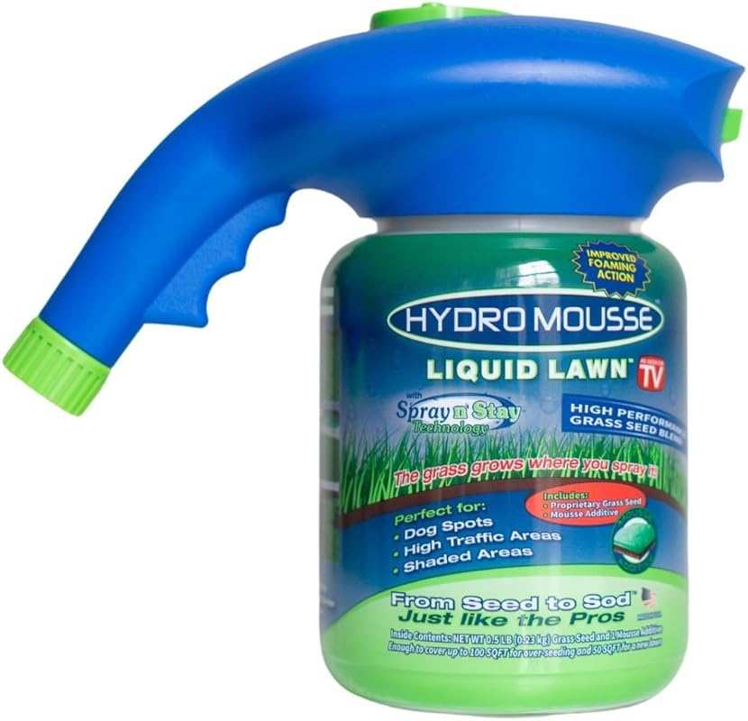 Hydro Mousse Liquid Lawn System for Spot Repair and Full Seeding, All 
