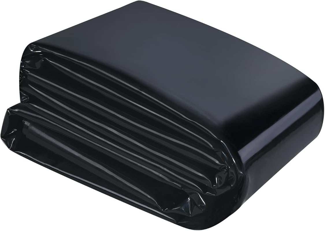 10x13 FT 20 Mil HDPE Pond Liner: Black & Durable for Koi Ponds, Founta