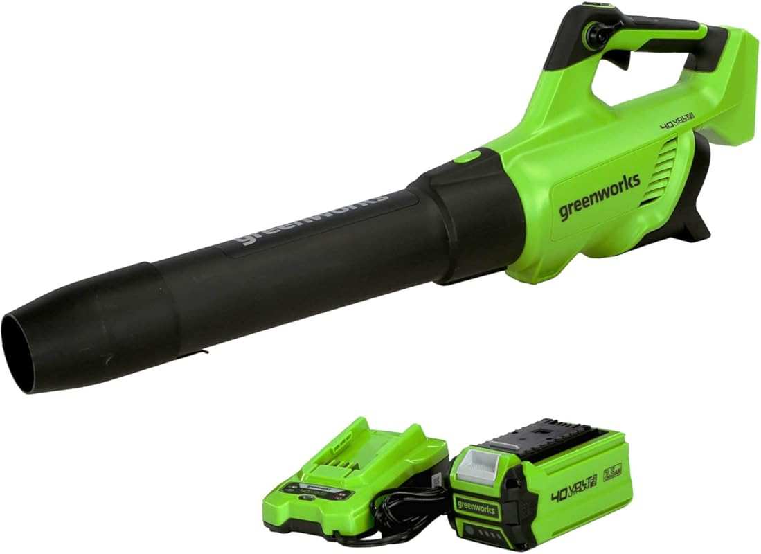 Greenworks 40V Leaf Blower: 120 MPH, 500 CFM, Includes 2.5Ah Battery &