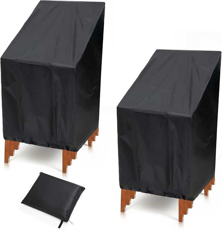 2 Pack Waterproof High Back Patio Chair Covers for Outdoor Furniture, 